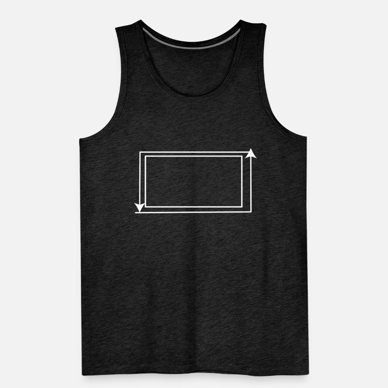 White Arrow Frame Rectangular Men's Premium Organic Tank Top
