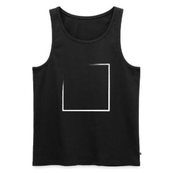 Grand cadre rectangulaire patiné - Débardeur bio Premium Homme - noir - Devant - Michal (187cm)