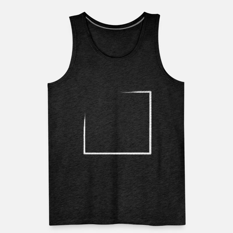 Large Rectangular Frame Weathered Men's Premium Organic Tank Top