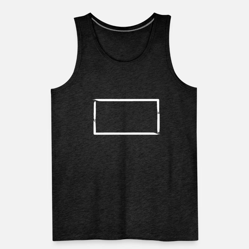 Brush Strokes Rectangular Frame Decoration Men's Premium Organic Tank Top