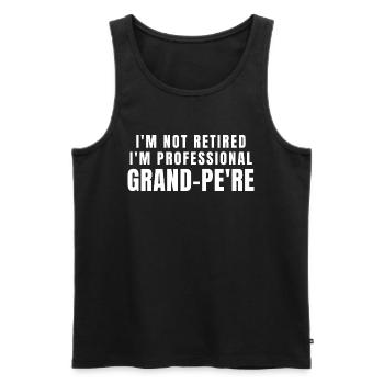 Grand-pere. Grand-Pere Geschenk - Männer Premium Bio Tank Top - Schwarz - Vorne - AI Model Male 178 light (178cm)