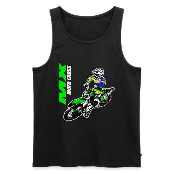 Supercross - Moto Cross - Motocross - Débardeur bio Premium Homme - noir - Devant - Michal (187cm)