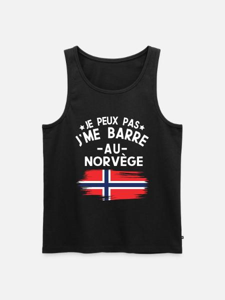 Je Peux Pas J'me Barre Au Norvège Vacances - Débardeur bio Premium Homme - noir