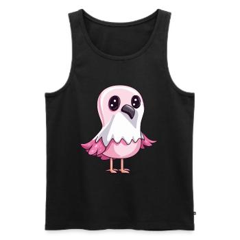 Flamingo Halloween Lustig Geist - Männer Premium Bio Tank Top - Schwarz - Vorne - Michal (187cm)