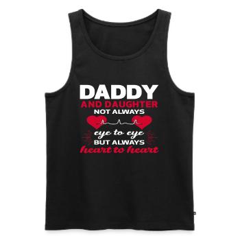 father and daughter - Men's Premium Organic Tank Top - black - Front - Michal (187cm)