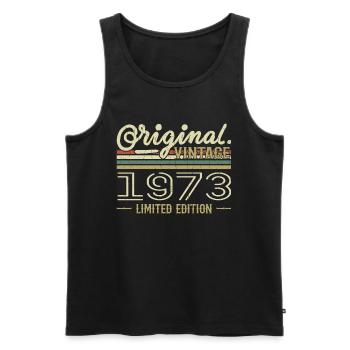 1973 Retro Birthday 1973 Original 1973 Vintage - Men's Premium Organic Tank Top - black - Front - Michal (187cm)