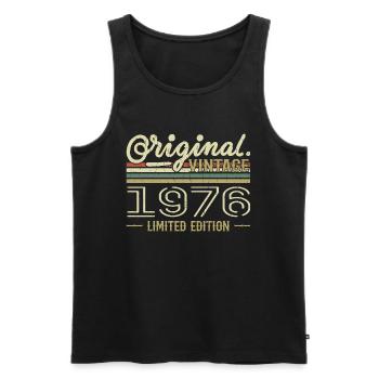 1976 Retro Birthday 1976 Original 1976 Vintage - Men's Premium Organic Tank Top - black - Front - Michal (187cm)
