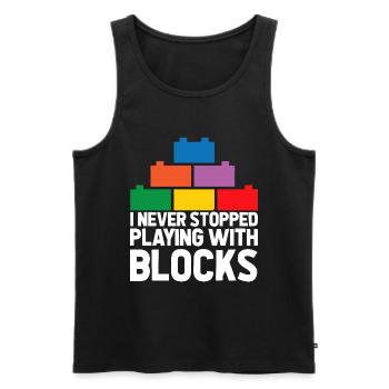 Brick Builder Toys Blocks Clamping Blocks Bricks - Men's Premium Organic Tank Top - black - Front - AI Model Male 178 light (178cm)
