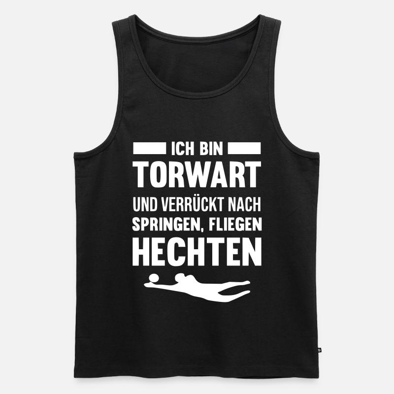 Torwart oder Torhüter - Männer Premium Bio Tank Top - Schwarz
