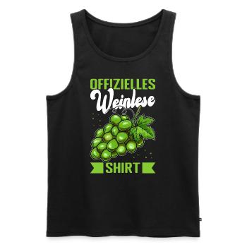 Weinlese Winzer Weinberg Weinbauer - Männer Premium Bio Tank Top - Schwarz - Vorne - AI Model Male 178 light (178cm)