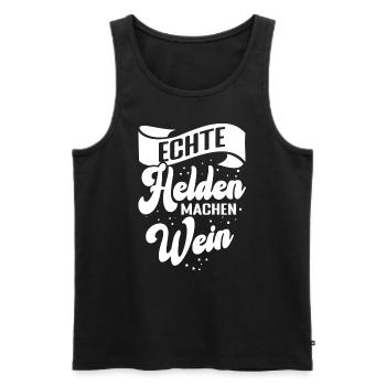 Winzer Held Weinbauer Legende Wein - Männer Premium Bio Tank Top - Schwarz - Vorne - AI Model Male 178 light (178cm)