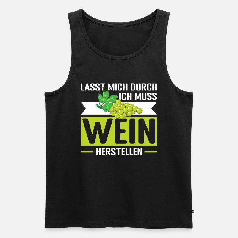 Winzer Wein herstellen - Männer Premium Bio Tank Top - Schwarz