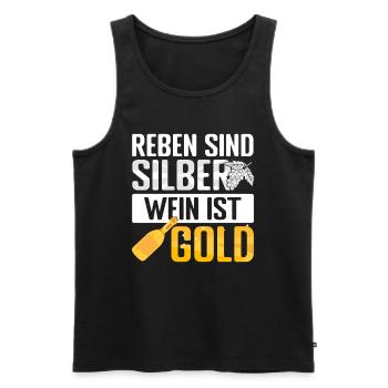 Winzer Reben Wein herstellen Weintrinker - Männer Premium Bio Tank Top - Schwarz - Vorne - AI Model Male 178 light (178cm)