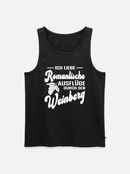 Weinberg Winzer Weinlese Weinbauer - Männer Premium Bio Tank Top - Schwarz