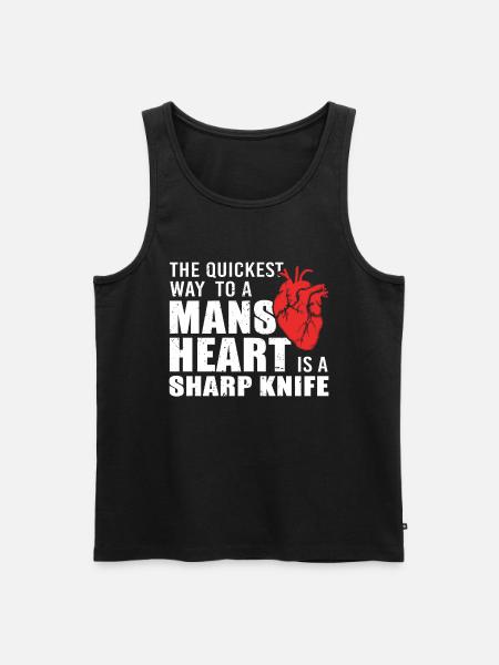 Herz OP Bypass Herzchirurg - Männer Premium Bio Tank Top - Schwarz