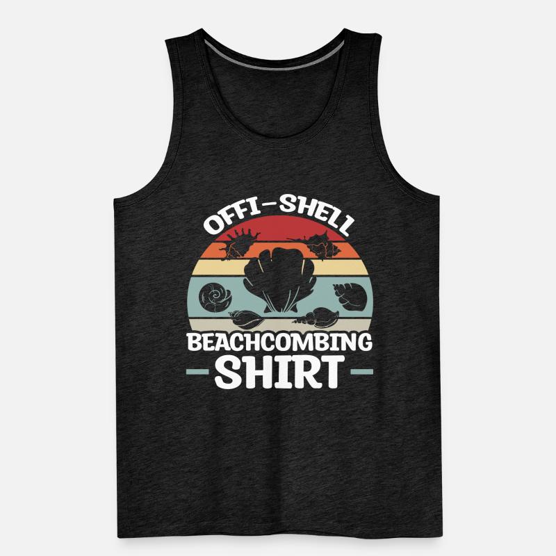 Beachcombing Shell Collecting Men's Premium Organic Tank Top