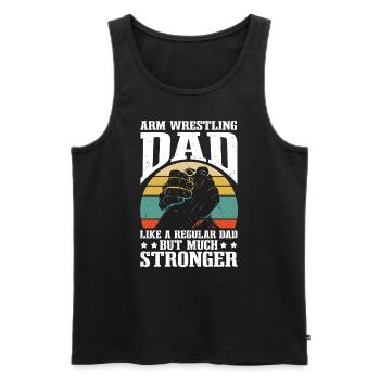 Arm wrestling arm wrestler dad arm wrestler - Men's Premium Organic Tank Top - black - Front - Michal (187cm)