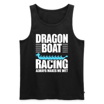 Drachenboot Lustig Dragonboat Racing - Männer Premium Bio Tank Top - Schwarz - Vorne - Michal (187cm)