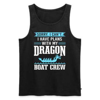 Dragonboat Racing Drachenboot Paddeln - Männer Premium Bio Tank Top - Schwarz - Vorne - Michal (187cm)