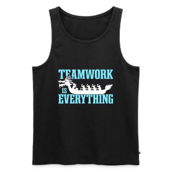 Drachenboot Teamwork Dragonboat Racing - Männer Premium Bio Tank Top - Schwarz - Vorne - Michal (187cm)