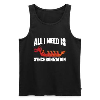 Drachenboot Synchron Paddeln Dragonboat - Männer Premium Bio Tank Top - Schwarz - Vorne - AI Model Male 178 light (178cm)