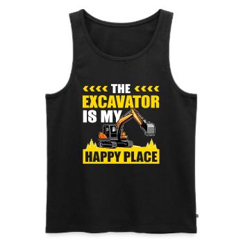 Excavator driver Proud excavator operator Excavator - Men's Premium Organic Tank Top - black - Front - Michal (187cm)