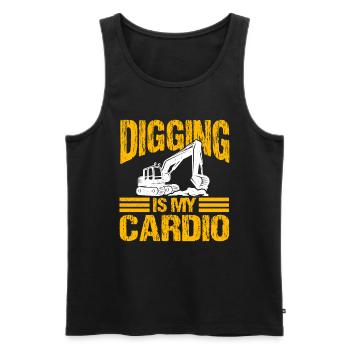 Excavator operator excavator & excavator driver Lustig - Men's Premium Organic Tank Top - black - Front - Michal (187cm)