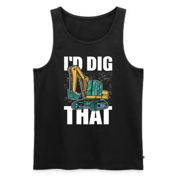 Baggern Baggerfahrer Bagger Baggerführer - Männer Premium Bio Tank Top - Schwarz - Vorne - Michal (187cm)
