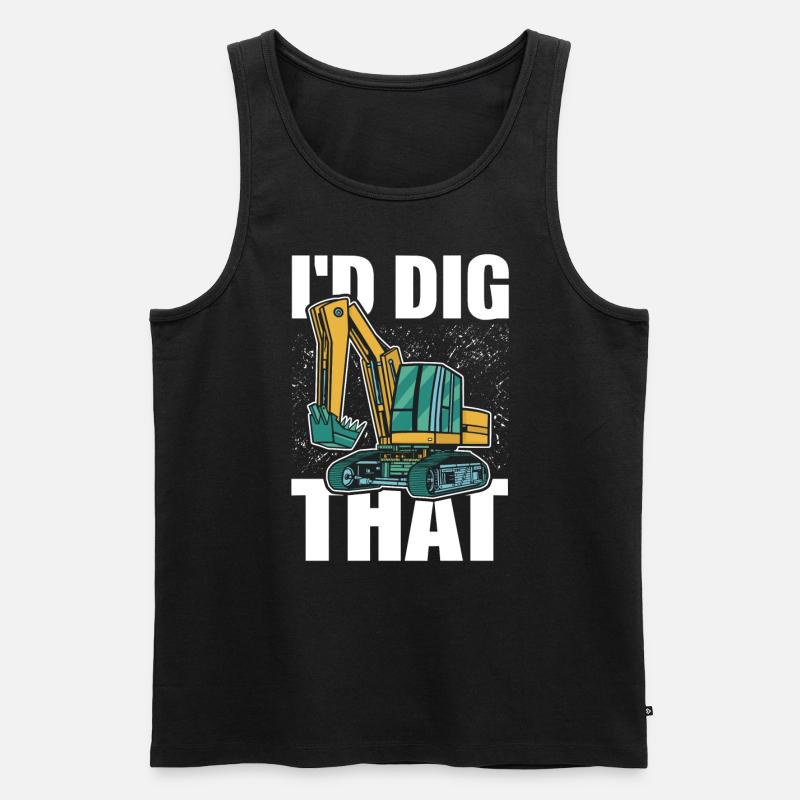 Baggern Baggerfahrer Bagger Baggerführer - Männer Premium Bio Tank Top - Schwarz