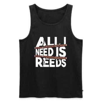 Bassoon Faggotist Musician Reed - Men's Premium Organic Tank Top - black - Front - AI Model Male 178 light (178cm)