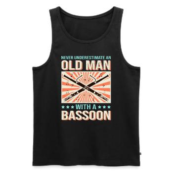 Fagott Bass Alter Fagottist Orchester - Männer Premium Bio Tank Top - Schwarz - Vorne - Michal (187cm)