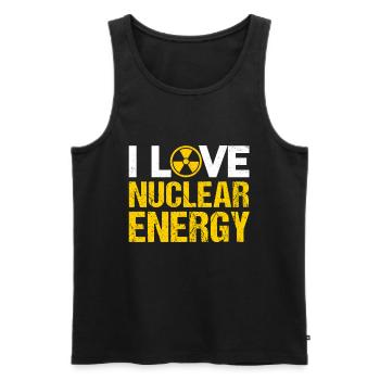Énergie atomique Énergie atomique Nucléaire Radioactif - Débardeur bio Premium Homme - noir - Devant - AI Model Male 178 light (178cm)