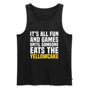 Yellowcake Atomenergie Nuklear Atomkraft - Männer Premium Bio Tank Top - Schwarz - Vorne - Michal (187cm)