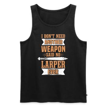 Jeu de rôle LARP Fantasy Larping arme en mousse - Débardeur bio Premium Homme - noir - Devant - Michal (187cm)