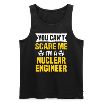 Nuklearingenieur Radioaktiv Lustig Atomkraft - Männer Premium Bio Tank Top - Schwarz - Vorne - Michal (187cm)