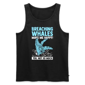Whales watch humpback whale marine mammals - Men's Premium Organic Tank Top - black - Front - AI Model Male 178 light (178cm)