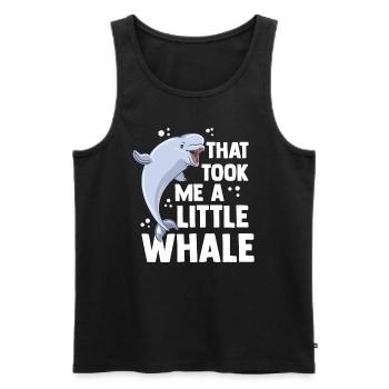 baleine mammifère marin béluga mer - Débardeur bio Premium Homme - noir - Devant - Michal (187cm)