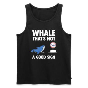 Wal Meeressäuger Buckelwal Meer Blauwal - Männer Premium Bio Tank Top - Schwarz - Vorne - Michal (187cm)