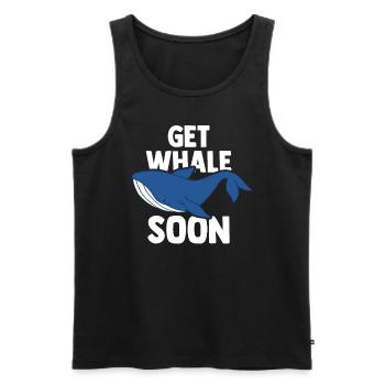 Wal Meeressäuger Blauwal Meer - Männer Premium Bio Tank Top - Schwarz - Vorne - Michal (187cm)