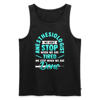 Anesthesia Nurse Anesthesiologist Anesthesia - Men's Premium Organic Tank Top - black - Front - AI Model Male 178 light (178cm)