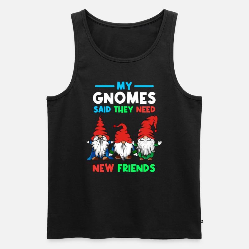 Gartenzwerge Gärtner Zwerg Gnom - Männer Premium Bio Tank Top - Schwarz