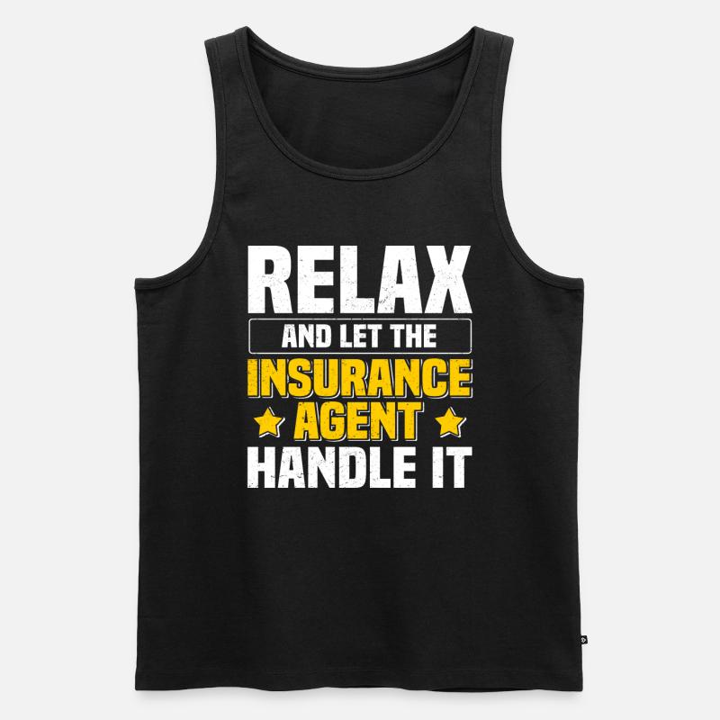 Versicherungsvertreter Lustig Aktuar - Männer Premium Bio Tank Top - Schwarz