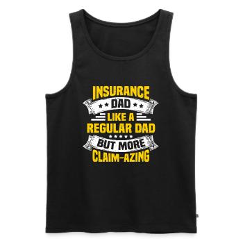 Versicherungsvertreter Papa Lustig Aktuar - Männer Premium Bio Tank Top - Schwarz - Vorne - Michal (187cm)