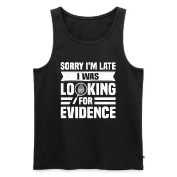Forensiker Tatort Beweise Kriminaltechnik - Männer Premium Bio Tank Top - Schwarz - Vorne - Michal (187cm)