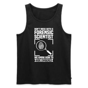 Tatort Beweise Forensiker Kriminaltechnik - Männer Premium Bio Tank Top - Schwarz - Vorne - Michal (187cm)