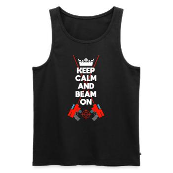 Laser Tag Beam Laserpistole Lasertag - Männer Premium Bio Tank Top - Schwarz - Vorne - AI Model Male 178 light (178cm)