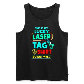 Laser Tag Laser Gun Laser Tag Lasergame - Men's Premium Organic Tank Top - black - Front - AI Model Male 178 light (178cm)