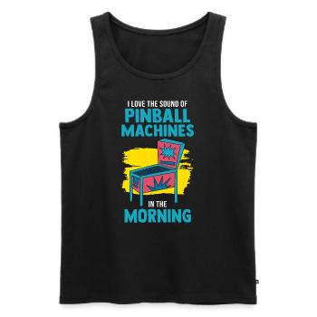 Pinball Arcade Pinball Machine Retro Gamer - Men's Premium Organic Tank Top - black - Front - Michal (187cm)