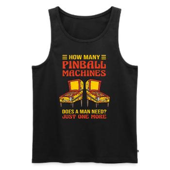 Pinball Arcade Game Pinball Machine Collector - Men's Premium Organic Tank Top - black - Front - Michal (187cm)