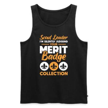 Scouting Scout Patch Scout Guide - Men's Premium Organic Tank Top - black - Front - Michal (187cm)